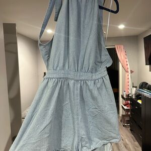 MABLE Light Blue Denim Romper